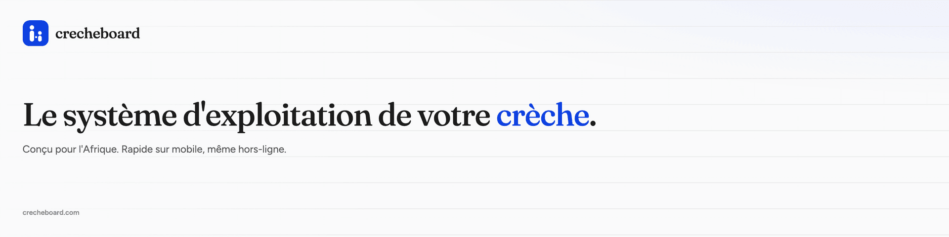 Crecheboard — bannière produit